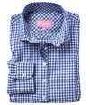 BK581 2321 Brook Taverner Ladies Kansas Gingham Long Sleeve Shirt Blue colour image